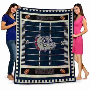 gonzaga bulldogs football field blue blanket fashion forward