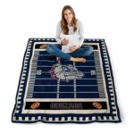 gonzaga bulldogs football field blue blanket high quality