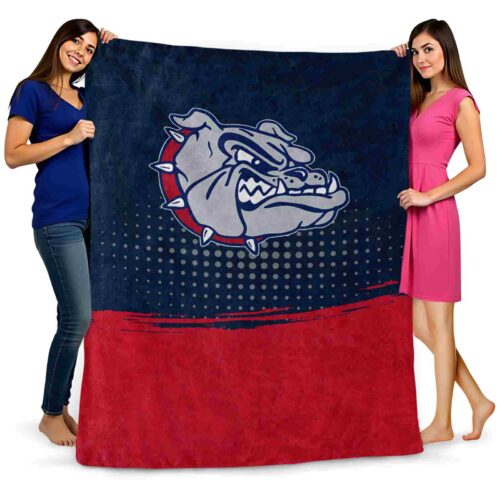 gonzaga bulldogs gradient dots blue blanket fashion forward