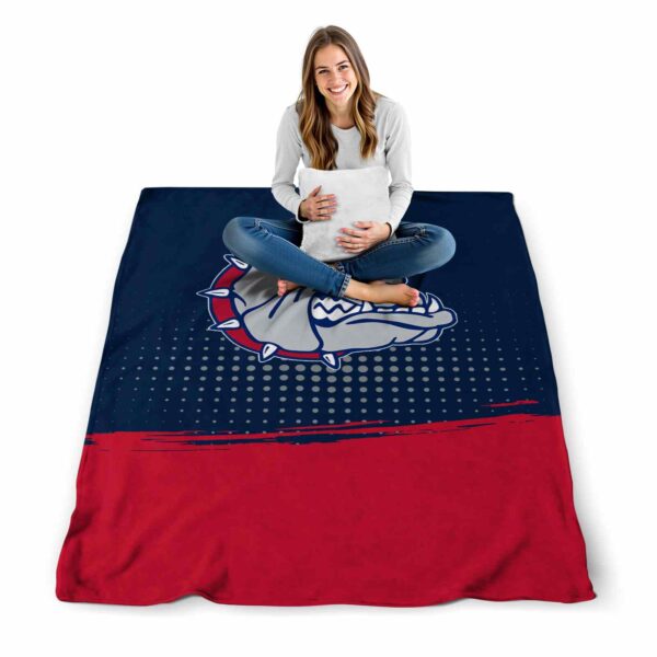 gonzaga bulldogs gradient dots blue blanket high quality