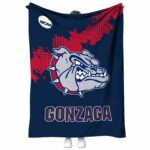 gonzaga bulldogs grunge texture blue blanket best selling