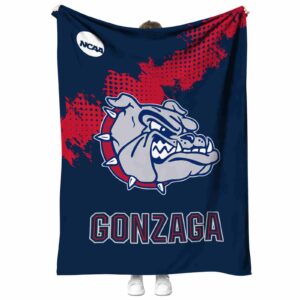 gonzaga bulldogs grunge texture blue blanket best selling