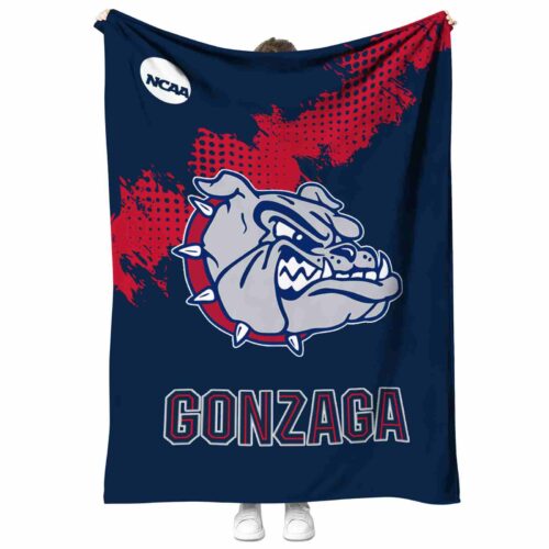 gonzaga bulldogs grunge texture blue blanket best selling
