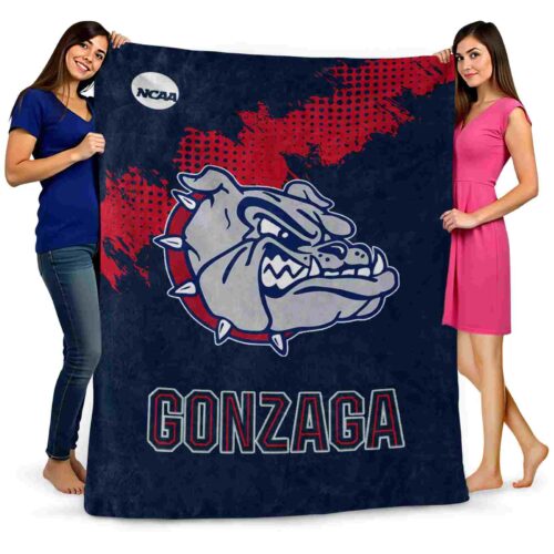 gonzaga bulldogs grunge texture blue blanket fashion forward
