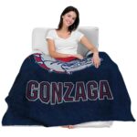 gonzaga bulldogs grunge texture blue blanket best selling