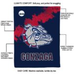 gonzaga bulldogs grunge texture blue blanket best selling
