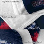 gonzaga bulldogs grunge texture blue blanket best selling