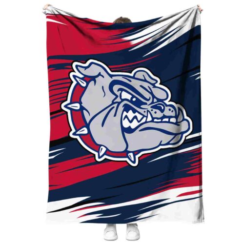 gonzaga bulldogs paint streaks blue white blanket best selling