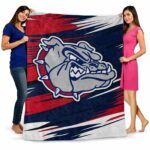 gonzaga bulldogs paint streaks blue white blanket best selling