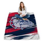 gonzaga bulldogs paint streaks blue white blanket best selling
