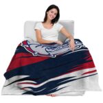 gonzaga bulldogs paint streaks blue white blanket best selling