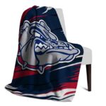 gonzaga bulldogs paint streaks blue white blanket best selling