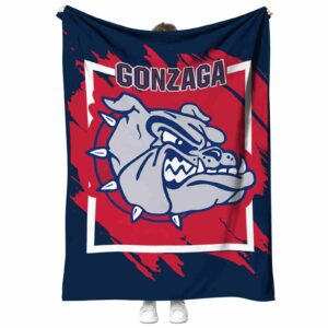 gonzaga bulldogs splatter effect blue blanket best selling