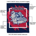 gonzaga bulldogs splatter effect blue blanket new arrival