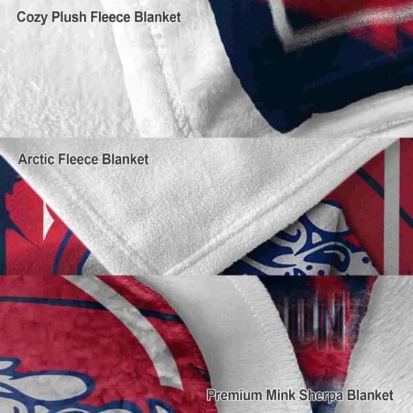 gonzaga bulldogs splatter effect blue blanket premium grade