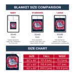 gonzaga bulldogs splatter effect blue blanket trendy