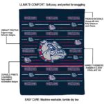 gonzaga bulldogs striped pattern blue blanket best selling