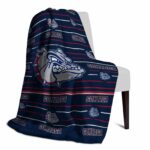 gonzaga bulldogs striped pattern blue blanket best selling