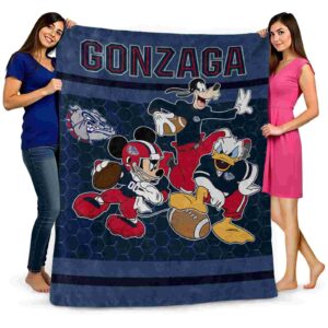 gonzaga bulldogs three musketeers blue blanket fashion forward