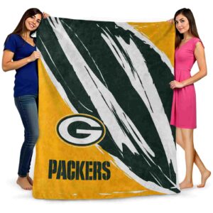 green bay packers brushstrokes green white blanket fashion forward