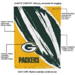 green bay packers brushstrokes green white blanket new arrival