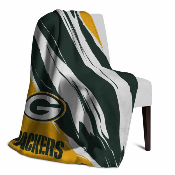 green bay packers brushstrokes green white blanket top rated