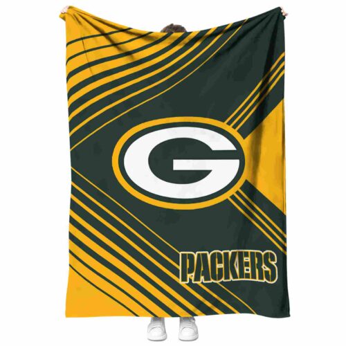 green bay packers diagonal stripes green blanket best selling