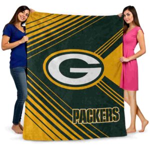 green bay packers diagonal stripes green blanket fashion forward