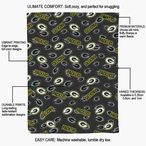 green bay packers diehard fans green blanket new arrival