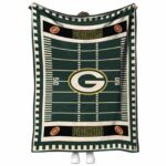 green bay packers football field green blanket best selling
