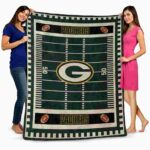 green bay packers football field green blanket best selling