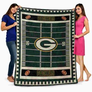 green bay packers football field green blanket fashion forward