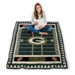 green bay packers football field green blanket best selling