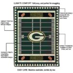 green bay packers football field green blanket best selling