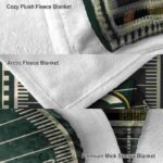green bay packers football field green blanket best selling