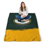 green bay packers gradient dots green blanket high quality