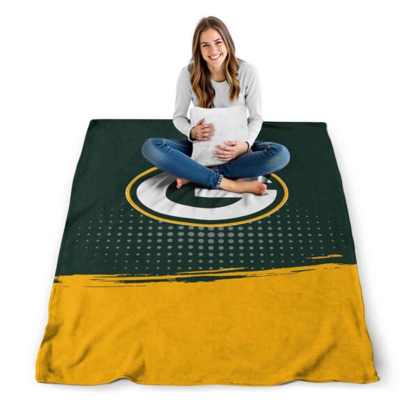 green bay packers gradient dots green blanket high quality