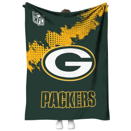 green bay packers grunge texture green blanket best selling