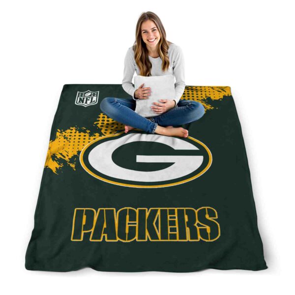 green bay packers grunge texture green blanket high quality
