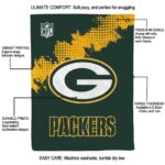 green bay packers grunge texture green blanket new arrival