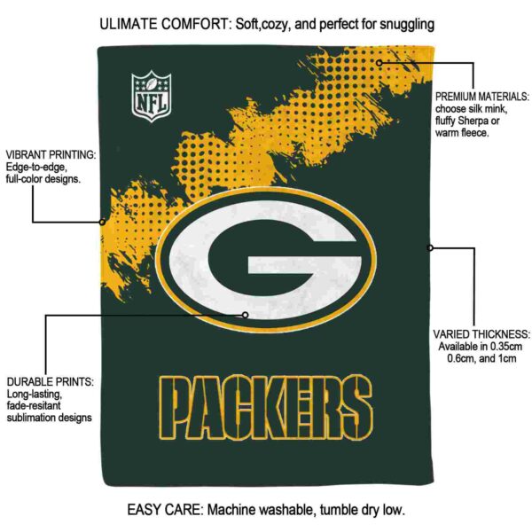 green bay packers grunge texture green blanket new arrival