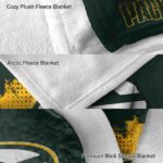 green bay packers grunge texture green blanket premium grade