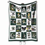 green bay packers mickey minnie green white blanket best selling