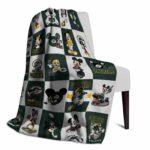 green bay packers mickey minnie green white blanket top rated