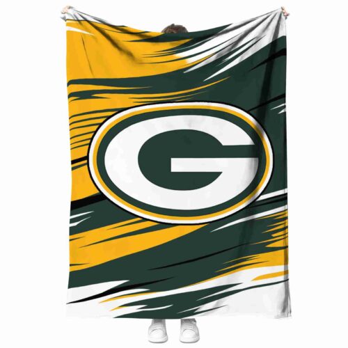 green bay packers paint streaks green white blanket best selling