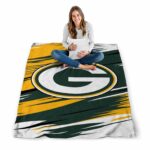 green bay packers paint streaks green white blanket high quality