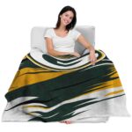 green bay packers paint streaks green white blanket latest model
