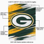 green bay packers paint streaks green white blanket new arrival
