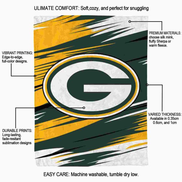 green bay packers paint streaks green white blanket new arrival