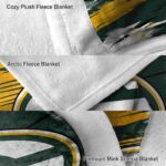 green bay packers paint streaks green white blanket premium grade